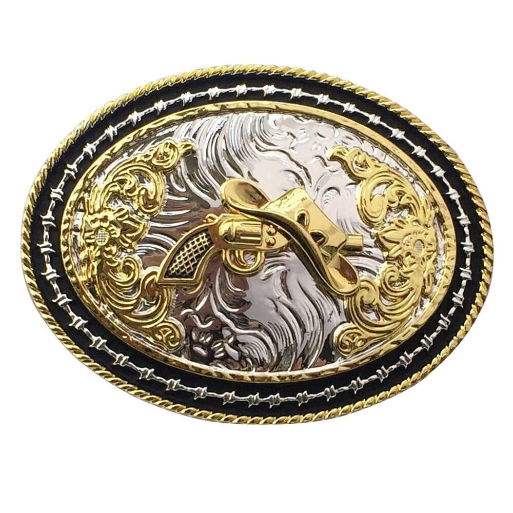 3792 ’s Celtic Dual Color Gold Plated Belt Buckle, European and American